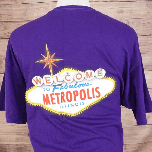 HARRAH'S METROPOLIS ILLINOIS CASINO & HOTEL PURPLE T-SHIRT SIZE XL - Picture 1 of 6